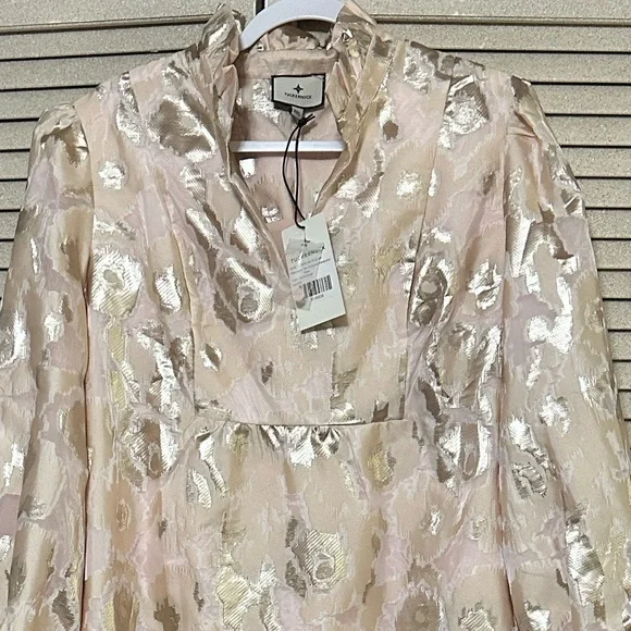 Tuckernuck champagne Fil Coupe Palmerston Dress - Picture 2 of 9